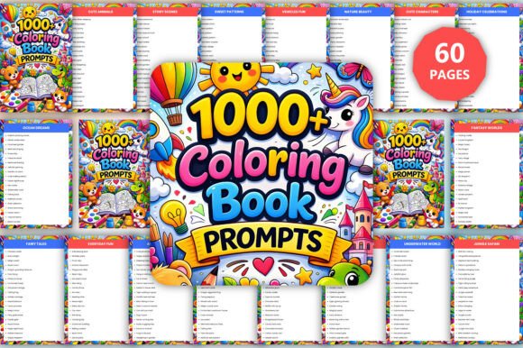1000 Coloring Book Prompts: A Comprehensive Resource for Creative Professionals and Educators