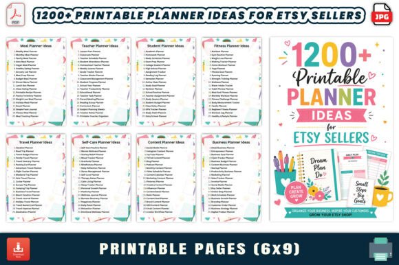 1200 Printable Planner Ideas for Etsy: A Comprehensive Resource for Creators and Sellers