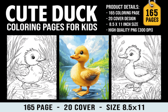 165 Cute Duck Coloring Pages for Kids