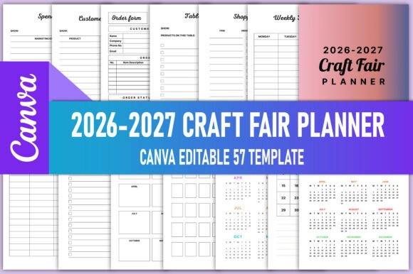 2026-2027 Craft Fair Planner for Canva