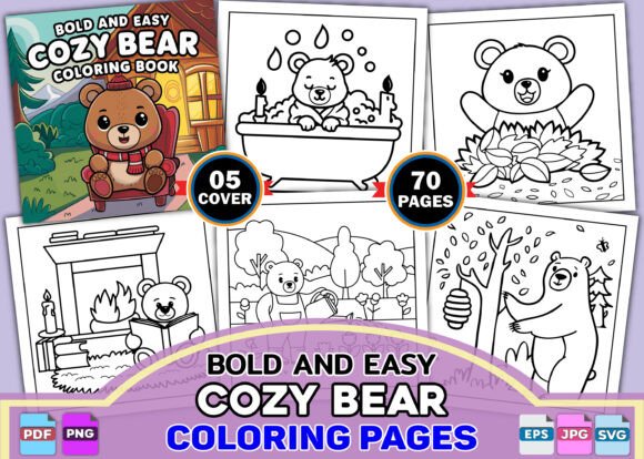 Cozy Bears Coloring Pages for All Ages