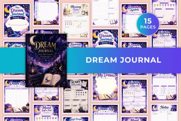 Dream Journal KDP Interiors: A Beautifully Designed Canva Template for Dream Exploration