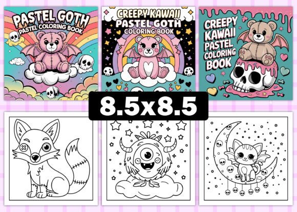 Easy Pastel Goth Coloring Book Pages: A Creative Escape for All Ages