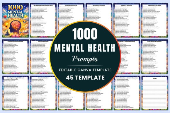 Exploring the Power of 1000 Mental Health Prompts KDP Interiors for Emotional Growth