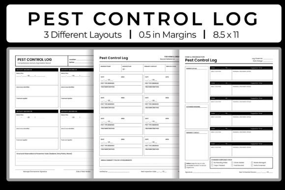 Pest Control Log Book Kdp Interiors